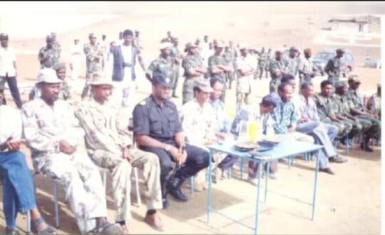 قيادات ومقاتلون في تجمع ميداني لعملية تهتدون | Leaders and fighters at a field gathering during the Tahtadoon operation