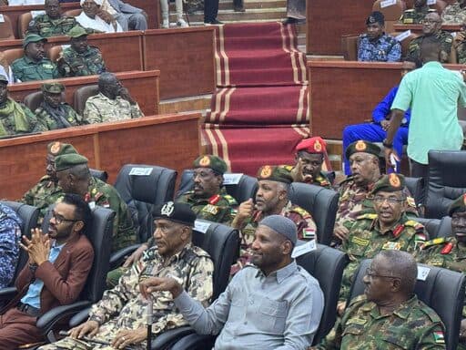عبد الرحمن الصادق المهدي في مناسبة تضم قيادات عسكرية ومجتمعية | Abdelrahman Al Sadiq Al Mahdi at an event with military and community leaders